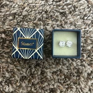 Stauer stud fake diamond earrings